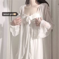 Japanese chic Princess lace pajamas suspenders two-piece night dress Court style sexy home clothes Womens suit tide