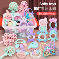 Baby can bite tooth glue boiled rattle newborn 0-6-8 months 1 year old baby puzzle early education toddler comfort toy