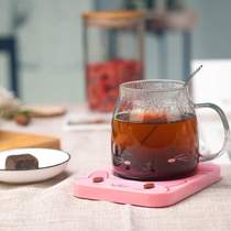 Automatic Insulation Thermostatic Treasure Base Heater Electric Heating Cup Portable Water Cup Electric Heating Cup Cushion Adjustable Warm Multifunction Warm Cup Cushion Hot Miller Office Insulated Mat Glass Teapot Cushion Tea Cup Cushion