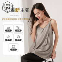 Wanton Wu Lu Qi pregnant women radiation clothing new four seasons fashion V-neck double layer radiation clothing large size maternity clothes