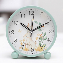 Super loud bell Bedside luminous student-specific small alarm clock Childrens silent creative cartoon clock personality bedroom table