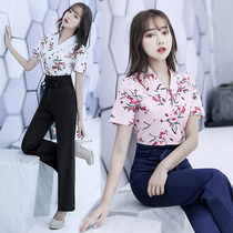 2019 new summer beautician work clothes female health hall technician foot massage technician clothes foot bath work clothes set