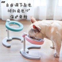 Dog Bowl Tilt Bowl Protection Drinking Bowl Cat Food Bowl Fighting Teddy Corkibe Bear Tall Bear Tall Pet Rice Pot
