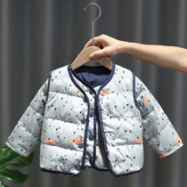 Boys  light down jacket liner vest jacket Infant childrens winter new baby foreign style warm top tide