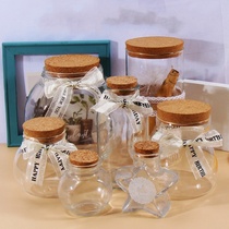 Wish bottle glass Cork shell sand dry flower storage tank creative drifting empty tank lucky star origami