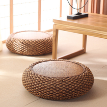Rattan futon Living room cushion Floor Tatami straw cushion thickened Japanese meditation mat Buddha meditation mat