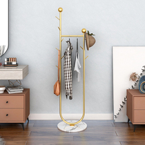 Bedroom coat rack Floor-to-ceiling simple hanging clothes rack Marble household storage Simple modern hanger shelf