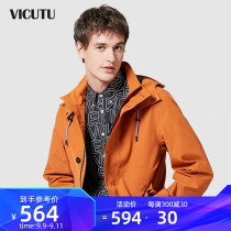 VICUTU Vikado mens windbreaker slim fashion versatile windbreaker spring jacket men