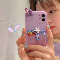 Cute three-dimensional cartoon rabbit Huawei mate40e mobile phone shell p40pro all-inclusive nova5 drop 7 female models 8 personality mate30pro creative p30p protective cover 5