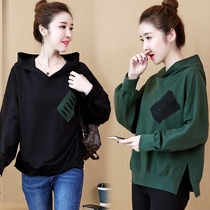 Plus Fattening Overweight Womens Dress 2022 New Early Spring Autumn Fat Mm Loot Conspicuen Slim Hymn Hooded Sweatshirt Woman Long Sleeve Blouse