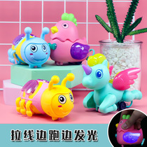 Childrens drag toys Baby pull line animal pull puppy One and a half year old boy 1 girl 2 toddler hand pull toys