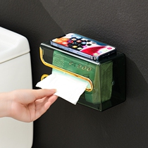 Toilet paper towel box suction paper toilet paper placement toilet paper wall-mounted toilet hand paper hanging case free face towels