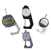 Thin film steel pipe Steel plate Paper thickness gauge Thickness gauge with table Caliper 10mm20mm30mm Flat tip Curved tip