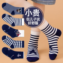 Boy Socks Spring Autumn Slim pure cotton Childrens autumn Winter Spring Summer All cotton Soft boy Spring middle cylinder Sox CUHK Scout