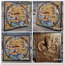 Custom sandstone relief mural FRP imitation copper outdoor sculpture Campus Revolutionary Culture Exhibition Hall figure dragon relief