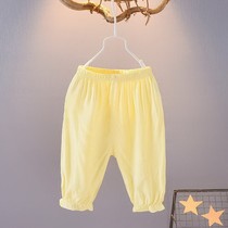 2022 male and female baby baby light cage pants thin baby pants girl anti-mosquito pants summer long pants 1-4 years old