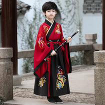 Hanfu boys autumn and winter costumes winter costumes Chinese style young mens uniforms childrens suits little boys Chinese learning costumes