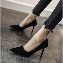 New French black sexy high heels womens shoes