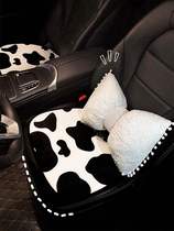 Car cushion goddess single-piece four seasons universal winter plush back cushion rear seat fart cushion interior supplies set