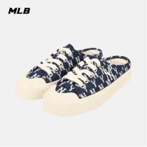 MLB Official Men and Men Half-Drag Couple Cloth Shoes Lovers Retro Old Flowers Sports Casual Spring Summer New SHSD
