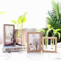 Nordic 7-inch photo frame setting table creative personality 6-inch ins Wind double-sided photo hydroponic frame decoration specimen frame