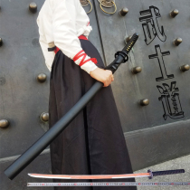 Japans samurai blade integrated knife sword Curly practiced long style Tang cross knife Cartoon Cutter anti-body cold weapon unopened