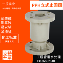 PPH chemical acid and alkali resistant flange check valve PP vertical ball Center check valve DN40 50 65 80 100 125