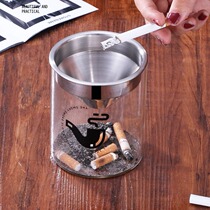 Personality vertical ashtray minimalist stainless steel home living room office creative Nordic ins Wind anti fly ash bar