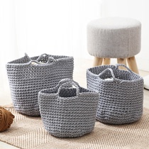 Cotton handmade crochet bag hanging bag home decoration bag clothing storage bag scattered accessories storage bag