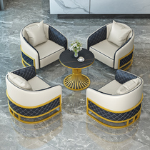Leisure Hotel Iron Art Sofa Reception Sales Floor and chairs Beauty salon 4S Shop Business Guest Sofa Tea Table Combinations