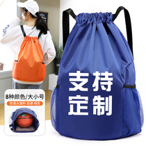 Custom Corset pocket drawstring backpack mens sports simple basketball bag training bag multi-function fitness backpack womens tide