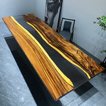 Resin tea table river table Big Board table creative walnut log solid wood Marine Art tea table modern Nordic simplicity