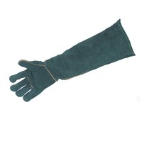 (Electro-Welded Gloves) Spot 60CM fireproof wire insulation electric welding glove Two layers of cow leather lengthened anti-cut gloves