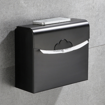 Toilet toilet paper box Toilet flat toilet paper box Tissue box Toilet paper shelf Household wall-mounted non-perforated