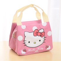  Cute lunch box bag bowl pocket primary school student bag waterproof portable childrens portable lunch box with rice 