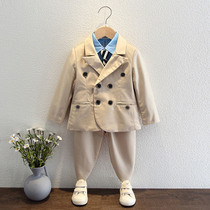 Boys Suit Spring and Autumn Children Casual Dress Set Baby Autumn Handsome Birthday Wedding Stage Childrens Suit