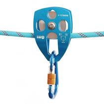 Outdoor climbing rock climbing safety rope rescue large single hoisting pulley expansion ropeway pulley high-altitude transportation zling