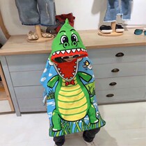 Dinosaur cartoon bath towel children 2021 New Boy Special cloak baby winter boy Cape dressing gown