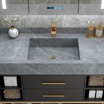Qiudi bathroom rock board integrated hand wash basin basin basin bathroom cabinet