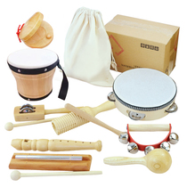 Orff musical instrument set toy percussion music teaching aids soundboard sand hammer tambourine triangle iron double ring kindergarten