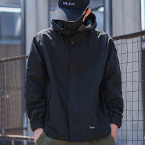 2022 new spring and autumn storm jacket jacket men casual fattening plus plus plus plush thick mens jacket autumn winter tide