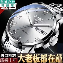 Swiss automatic movement watch mens calendar luminous waterproof machinery Korean trend steel couples watch women