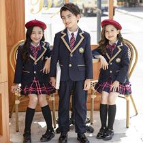 2021 Primary school students  school uniforms Autumn small suit suits Childrens British style class clothes Kindergarten garden clothes Teacher College