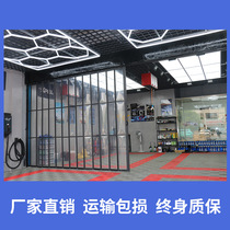 PVC aluminum alloy shop car wash beauty car wash shop transparent partition push-pull folding door