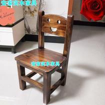 Small Chair Home Solid Wood Leaning Back Chair Children Chairs Small Stools Changing Shoes Chairs Wash chairs Smiley Chairs