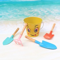 Beach toys children's shovel and bucket set thickened iron bucket shovel beach outdoor gardening sand digging tools