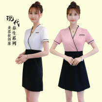 Summer beautician work clothes female beauty salon high-end health museum technician foot bath temperament dress clothing suit