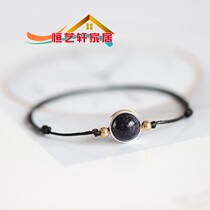 Hipster simple fashion Korean handmade niche blue sandstone bracelet female girlfriend couple classmate gift 100