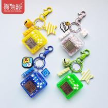 Mini creative consoles Key buttons Russia Tetris stall students Stall Night City Car Small Pendant Wholesale