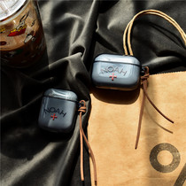 Tide card minimalist letter High color semi-transparent grey AirPods protective sleeve AirPodsPro3 generation Apple airpods2 generation wireless Bluetooth headphone cover protection shell tide soft anti-fall man